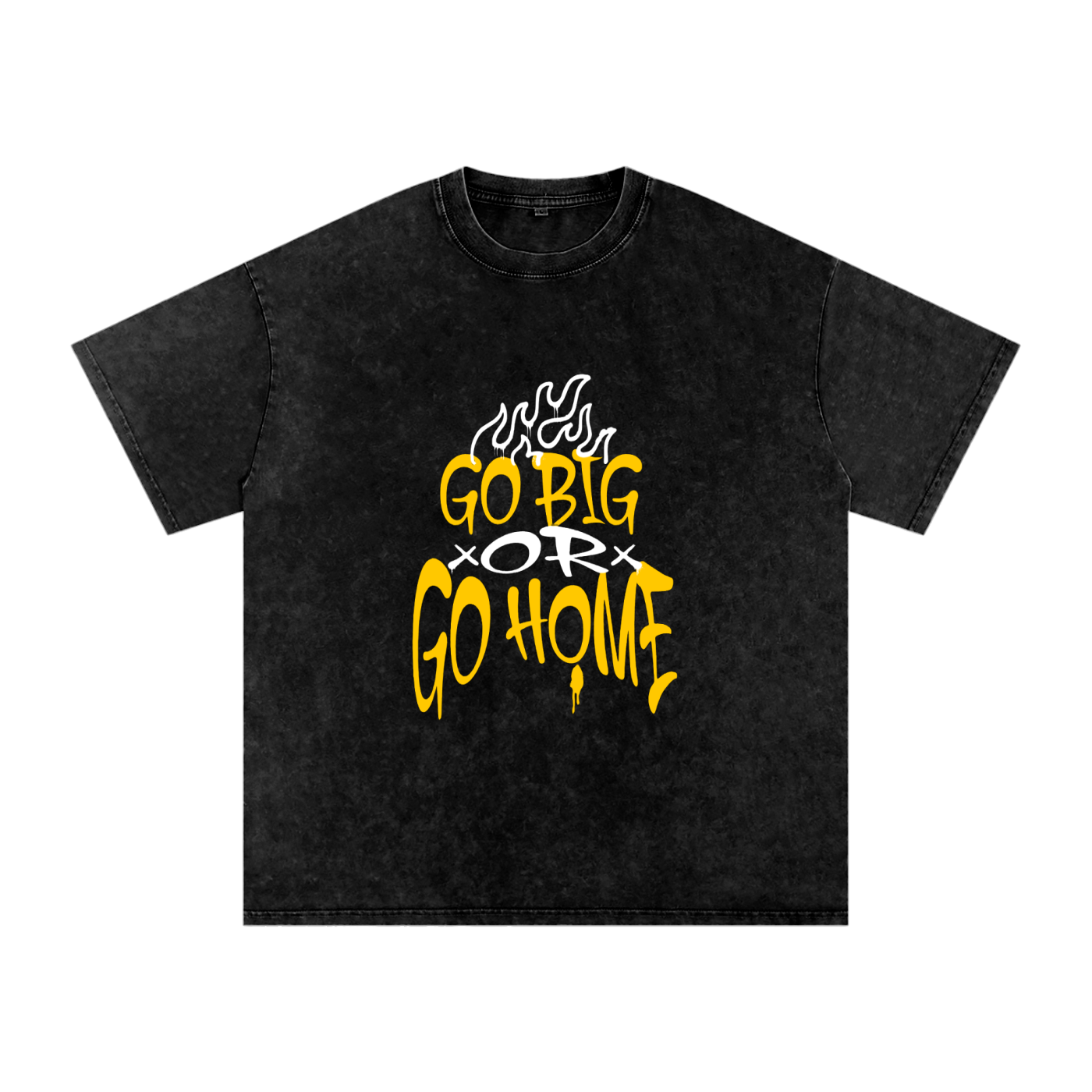 Go Big or Go Home / Snow Washed Oversized Cotton T-Shirt