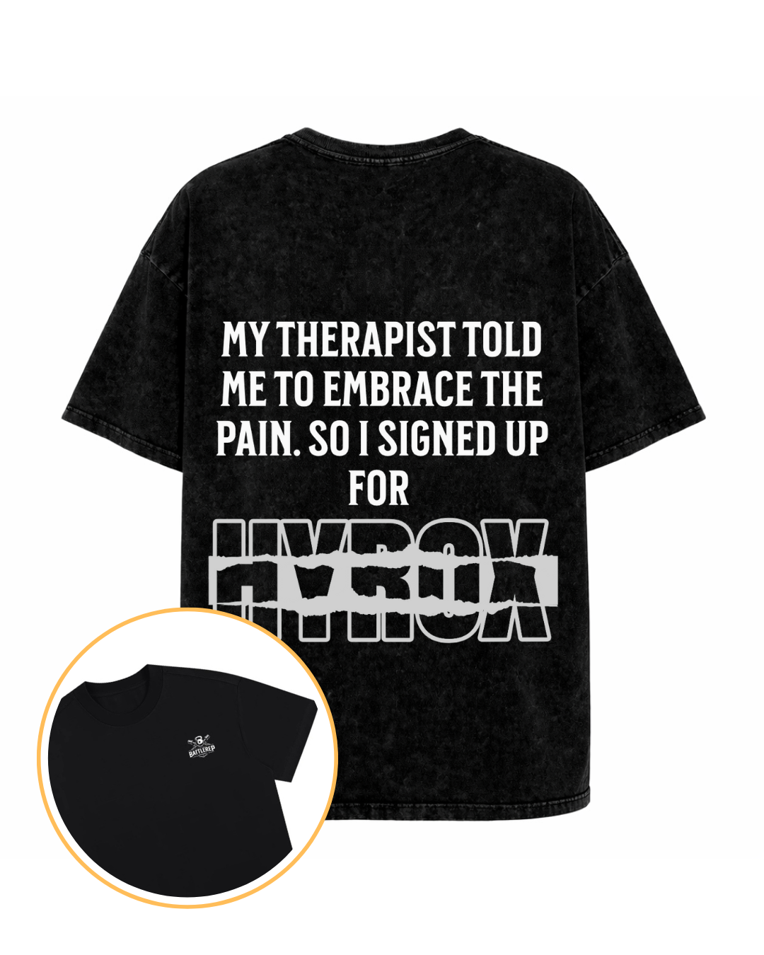 My Therapist Told Me To Embrace The Pain, So I Signed Up For HYROX/ Snow Washed Oversized Cotton T-Shirt