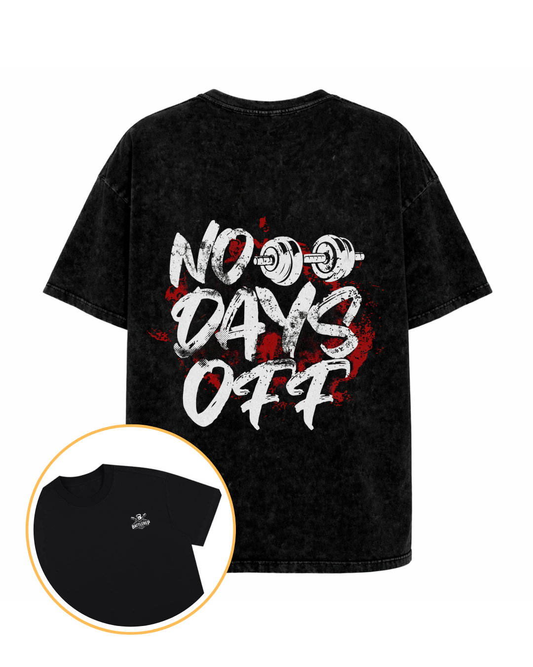No Days Off, Snow Washed Oversized Cotton T-Shirt