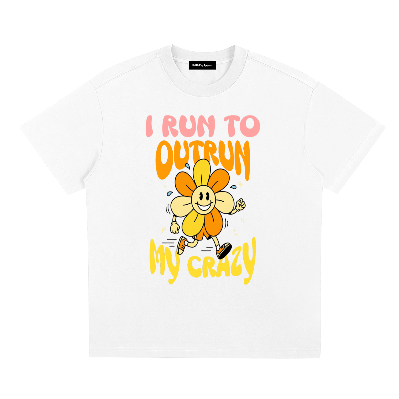 I Run To Outrun My Crazy Sorona Quick-Dry Cooling T-Shirt